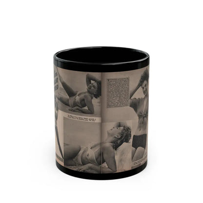 Barbara Nichols #392 - Pages 2 of 2 with, 4 B&W Photos, 1 Caption & Small Article from LAFF annual Mag. Fall '53 (Vintage Female Icon) Black Coffee Mug 11oz - Go Mug Yourself