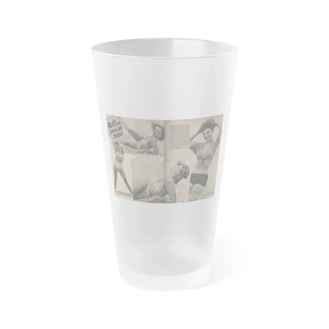 Barbara Nichols #392 - Pages 2 of 2 with, 4 B&W Photos, 1 Caption & Small Article from LAFF annual Mag. Fall '53 (Vintage Female Icon) Frosted Pint Glass 16oz 16oz Frosted - Go Mug Yourself