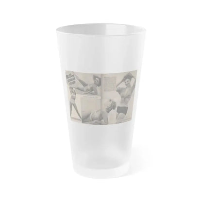 Barbara Nichols #392 - Pages 2 of 2 with, 4 B&W Photos, 1 Caption & Small Article from LAFF annual Mag. Fall '53 (Vintage Female Icon) Frosted Pint Glass 16oz 16oz Frosted - Go Mug Yourself