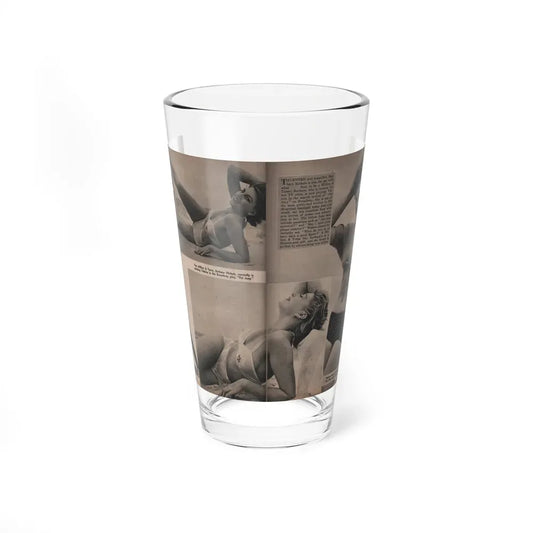 Barbara Nichols #392 - Pages 2 of 2 with, 4 B&W Photos, 1 Caption & Small Article from LAFF annual Mag. Fall '53 (Vintage Female Icon) Pint Glass 16oz 16oz - Go Mug Yourself