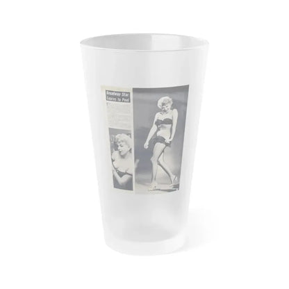 Barbara Nichols #393 - Page 11 Pages 1 of 3 with B&W Showgirl Pin-Ups from Night and Day Oversized Mag. June '56 (Vintage Female Icon) Frosted Pint Glass 16oz 16oz Frosted - Go Mug Yourself