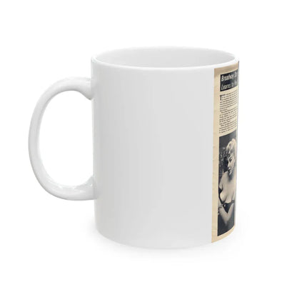 Barbara Nichols #393 - [Page 11] Pages 1 of 3 with B&W Showgirl Pin-Ups from Night and Day Oversized Mag. June '56 (Vintage Female Icon) White Coffee Mug - Go Mug Yourself