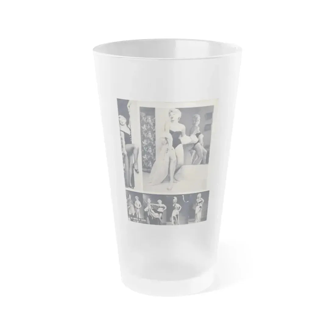 Barbara Nichols #393 - Page 12 Pages 2 of 3 with B&W Showgirl Pin-Ups from Night and Day Oversized Mag. June '56 (Vintage Female Icon) Frosted Pint Glass 16oz 16oz Frosted - Go Mug Yourself