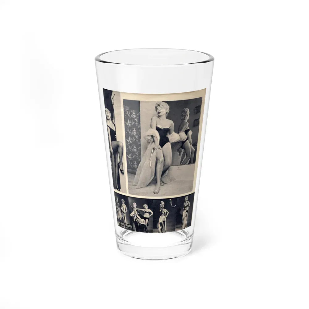 Barbara Nichols #393 - Page 12 Pages 2 of 3 with B&W Showgirl Pin-Ups from Night and Day Oversized Mag. June '56 (Vintage Female Icon) Pint Glass 16oz 16oz - Go Mug Yourself