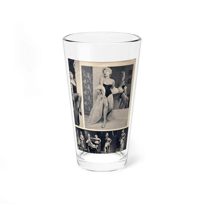 Barbara Nichols #393 - Page 12 Pages 2 of 3 with B&W Showgirl Pin-Ups from Night and Day Oversized Mag. June '56 (Vintage Female Icon) Pint Glass 16oz 16oz - Go Mug Yourself