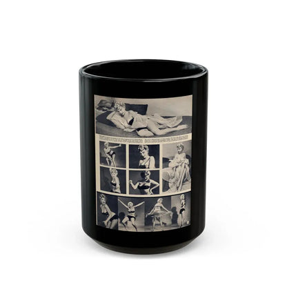 Barbara Nichols #394 - [Page 13] Pages 3 of 3 with B&W Showgirl Pin-Ups from Night and Day Oversized Mag. June '56 (Vintage Female Icon) Black Coffee Mug 15oz - Go Mug Yourself