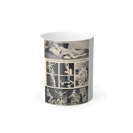 Barbara Nichols #394 - [Page 13] Pages 3 of 3 with B&W Showgirl Pin-Ups from Night and Day Oversized Mag. June '56 (Vintage Female Icon) Color Changing Mug 11oz 11oz - Go Mug Yourself