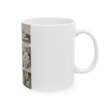 Barbara Nichols #394 - [Page 13] Pages 3 of 3 with B&W Showgirl Pin-Ups from Night and Day Oversized Mag. June '56 (Vintage Female Icon) White Coffee Mug - Go Mug Yourself