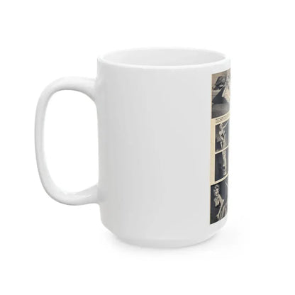 Barbara Nichols #394 - [Page 13] Pages 3 of 3 with B&W Showgirl Pin-Ups from Night and Day Oversized Mag. June '56 (Vintage Female Icon) White Coffee Mug - Go Mug Yourself