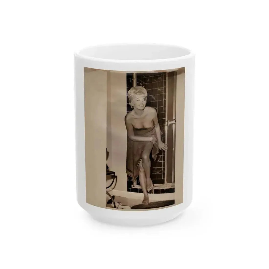 Barbara Nichols #397 (Vintage Female Icon) White Coffee Mug 15oz - Go Mug Yourself