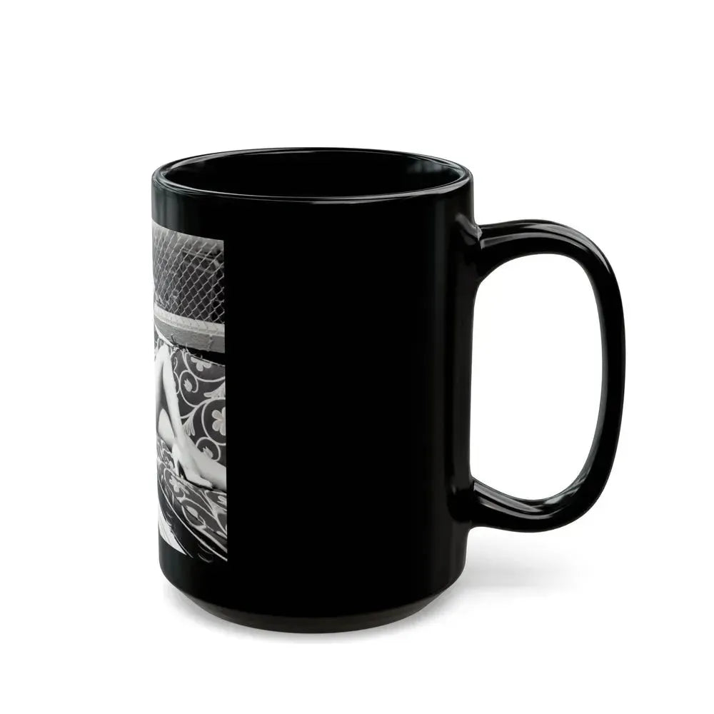 Barbara Nichols #400 (Vintage Female Icon) Black Coffee Mug - Go Mug Yourself