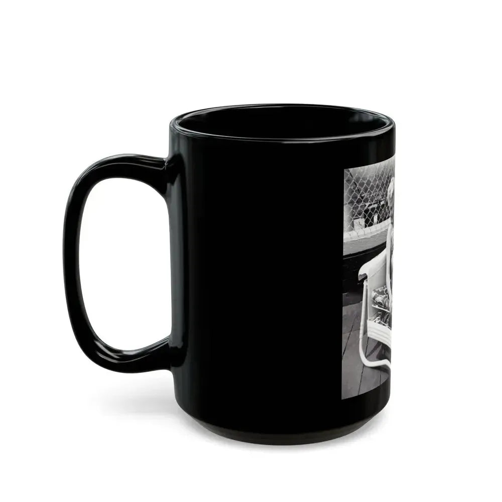 Barbara Nichols #400 (Vintage Female Icon) Black Coffee Mug - Go Mug Yourself