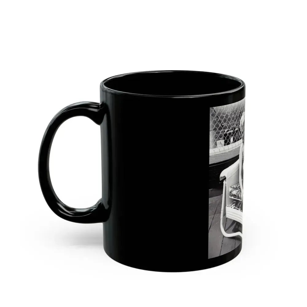Barbara Nichols #400 (Vintage Female Icon) Black Coffee Mug - Go Mug Yourself