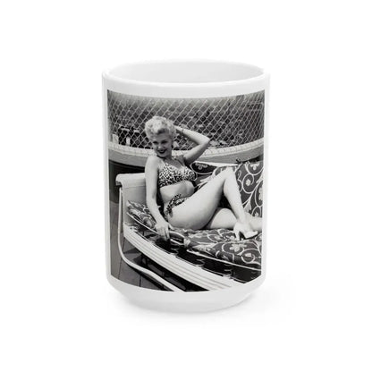 Barbara Nichols #400 (Vintage Female Icon) White Coffee Mug 15oz - Go Mug Yourself