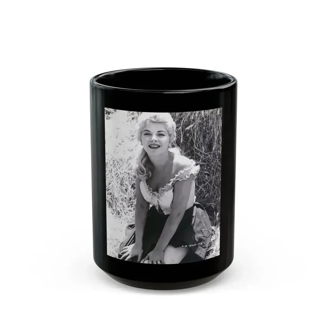 Barbara Nichols #402 (Vintage Female Icon) Black Coffee Mug 15oz - Go Mug Yourself