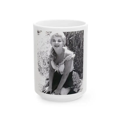 Barbara Nichols #402 (Vintage Female Icon) White Coffee Mug 15oz - Go Mug Yourself
