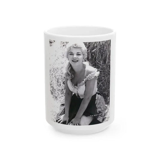 Barbara Nichols #402 (Vintage Female Icon) White Coffee Mug 15oz - Go Mug Yourself