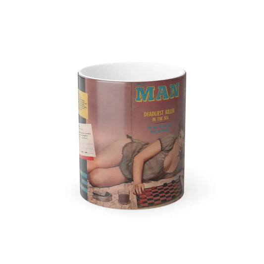 Barbara Nichols #404 - Barbara on Cover in Color unfolded from Modern Man Mag. Sept. '56 (Vintage Female Icon) Color Changing Mug 11oz 11oz - Go Mug Yourself