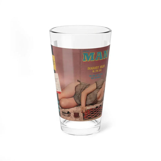 Barbara Nichols #404 - Barbara on Cover in Color unfolded from Modern Man Mag. Sept. '56 (Vintage Female Icon) Pint Glass 16oz 16oz - Go Mug Yourself