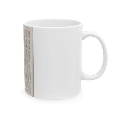 Barbara Nichols #406 - 1 Page, 2 B&W Photos & Article Continued from Modern Man Mag. Sept. '56 (Vintage Female Icon) White Coffee Mug - Go Mug Yourself