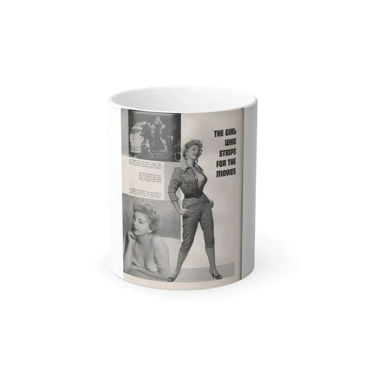 Barbara Nichols #407 - 1 Page, 3 B&W Photos & Captions from Modern Man Mag. Sept. '56 (Vintage Female Icon) Color Changing Mug 11oz 11oz - Go Mug Yourself