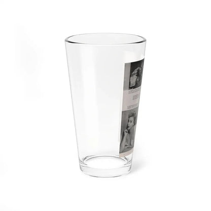 Barbara Nichols #407 - 1 Page, 3 B&W Photos & Captions from Modern Man Mag. Sept. '56 (Vintage Female Icon) Pint Glass 16oz - Go Mug Yourself