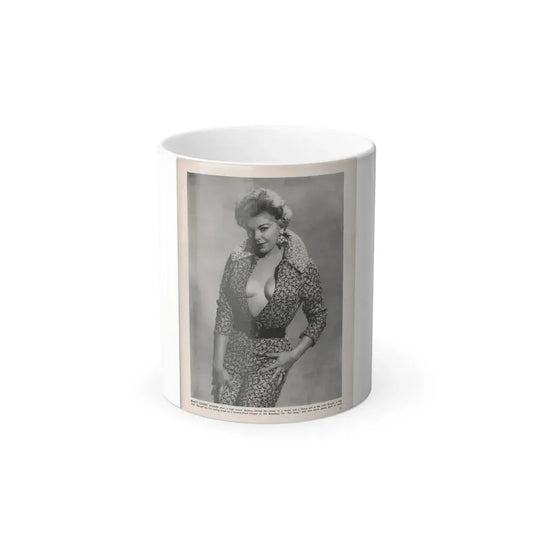 Barbara Nichols #408 - 1 Page, 2 B&W Photos & Article Continued from Modern Man Mag. Sept. '56 (Vintage Female Icon) Color Changing Mug 11oz 11oz - Go Mug Yourself