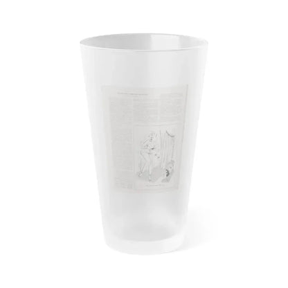 Barbara Nichols #411 - Article Continued Last Page from Modern Man Mag. Sept. '56 (Vintage Female Icon) Frosted Pint Glass 16oz 16oz Frosted - Go Mug Yourself