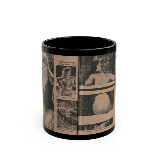 Barbara Nichols #413 - Page 3 & 4 of 4 with, 4 B&W Photos & Captions from Photo Life Digest Mag. Feb. '59 (Vintage Female Icon) Black Coffee Mug 11oz - Go Mug Yourself