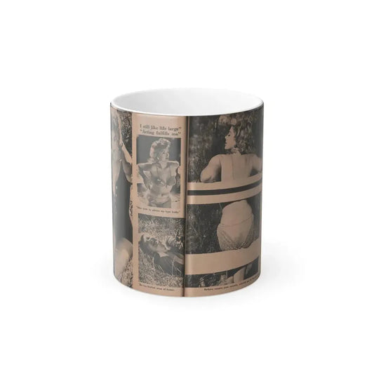 Barbara Nichols #413 - Page 3 & 4 of 4 with, 4 B&W Photos & Captions from Photo Life Digest Mag. Feb. '59 (Vintage Female Icon) Color Changing Mug 11oz 11oz - Go Mug Yourself