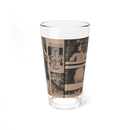 Barbara Nichols #413 - Page 3 & 4 of 4 with, 4 B&W Photos & Captions from Photo Life Digest Mag. Feb. '59 (Vintage Female Icon) Pint Glass 16oz 16oz - Go Mug Yourself