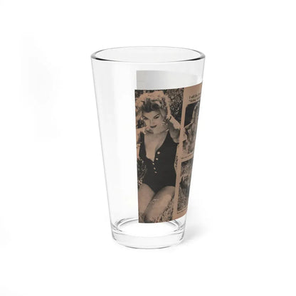 Barbara Nichols #413 - Page 3 & 4 of 4 with, 4 B&W Photos & Captions from Photo Life Digest Mag. Feb. '59 (Vintage Female Icon) Pint Glass 16oz - Go Mug Yourself