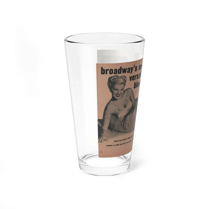 Barbara Nichols #414 - Page 1 & 2 of 10 with, 3 B&W Photos, Caption & Article from EYE Digest Mag. April '55 (Vintage Female Icon) Pint Glass 16oz - Go Mug Yourself