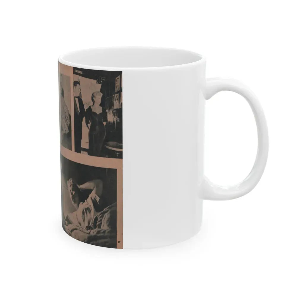 Barbara Nichols #418 -Page 9 & 10 of 10 with, 3 B&W Photos & Caption from EYE Digest Mag. April '55 (Vintage Female Icon) White Coffee Mug - Go Mug Yourself
