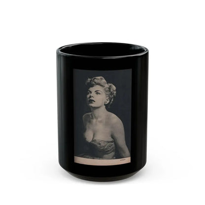 Barbara Nichols #421 - Page 2 of 6 with, 1 B&W Photo from PHOTO Digest Mag. Nov. '53 (Vintage Female Icon) Black Coffee Mug 15oz - Go Mug Yourself