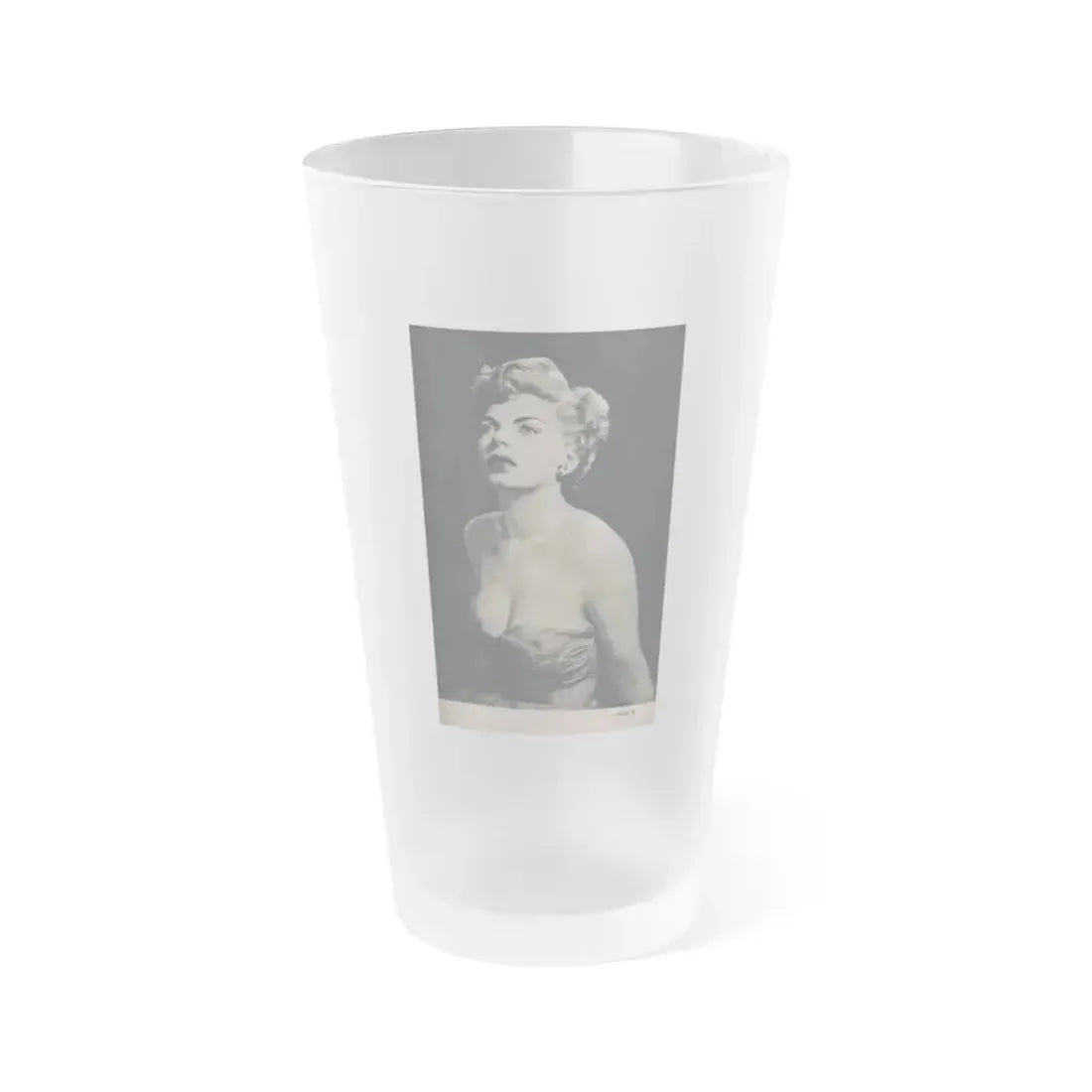 Barbara Nichols #421 - Page 2 of 6 with, 1 B&W Photo from PHOTO Digest Mag. Nov. '53 (Vintage Female Icon) Frosted Pint Glass 16oz 16oz Frosted - Go Mug Yourself