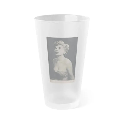 Barbara Nichols #421 - Page 2 of 6 with, 1 B&W Photo from PHOTO Digest Mag. Nov. '53 (Vintage Female Icon) Frosted Pint Glass 16oz 16oz Frosted - Go Mug Yourself