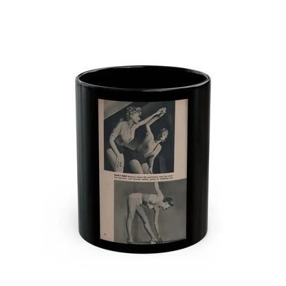 Barbara Nichols #422 - Page 3 of 6 with, 2 B&W Photos & Caption from PHOTO Digest Mag. Nov. '53 (Vintage Female Icon) Black Coffee Mug 11oz - Go Mug Yourself