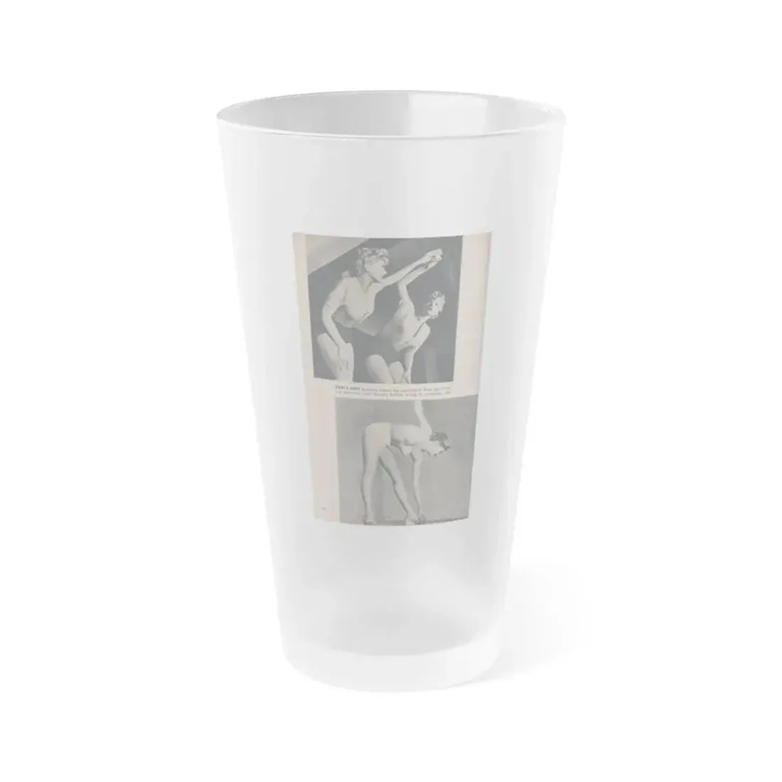 Barbara Nichols #422 - Page 3 of 6 with, 2 B&W Photos & Caption from PHOTO Digest Mag. Nov. '53 (Vintage Female Icon) Frosted Pint Glass 16oz 16oz Frosted - Go Mug Yourself