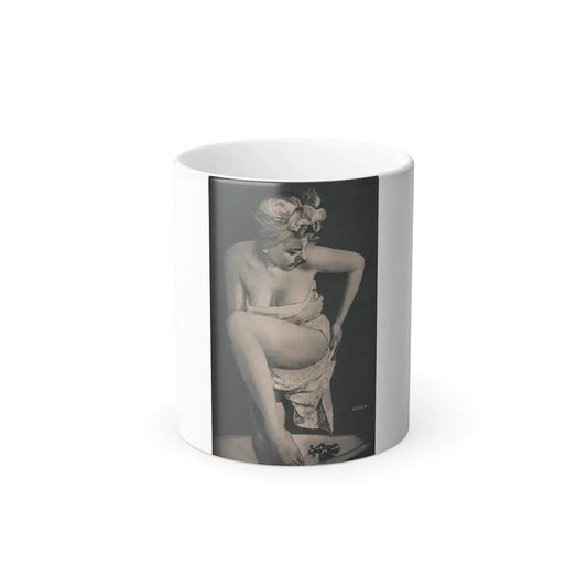 Barbara Nichols #423 - Page 4 of 6 with, 1 B&W Photo from PHOTO Digest Mag. Nov. '53 (Vintage Female Icon) Color Changing Mug 11oz 11oz - Go Mug Yourself