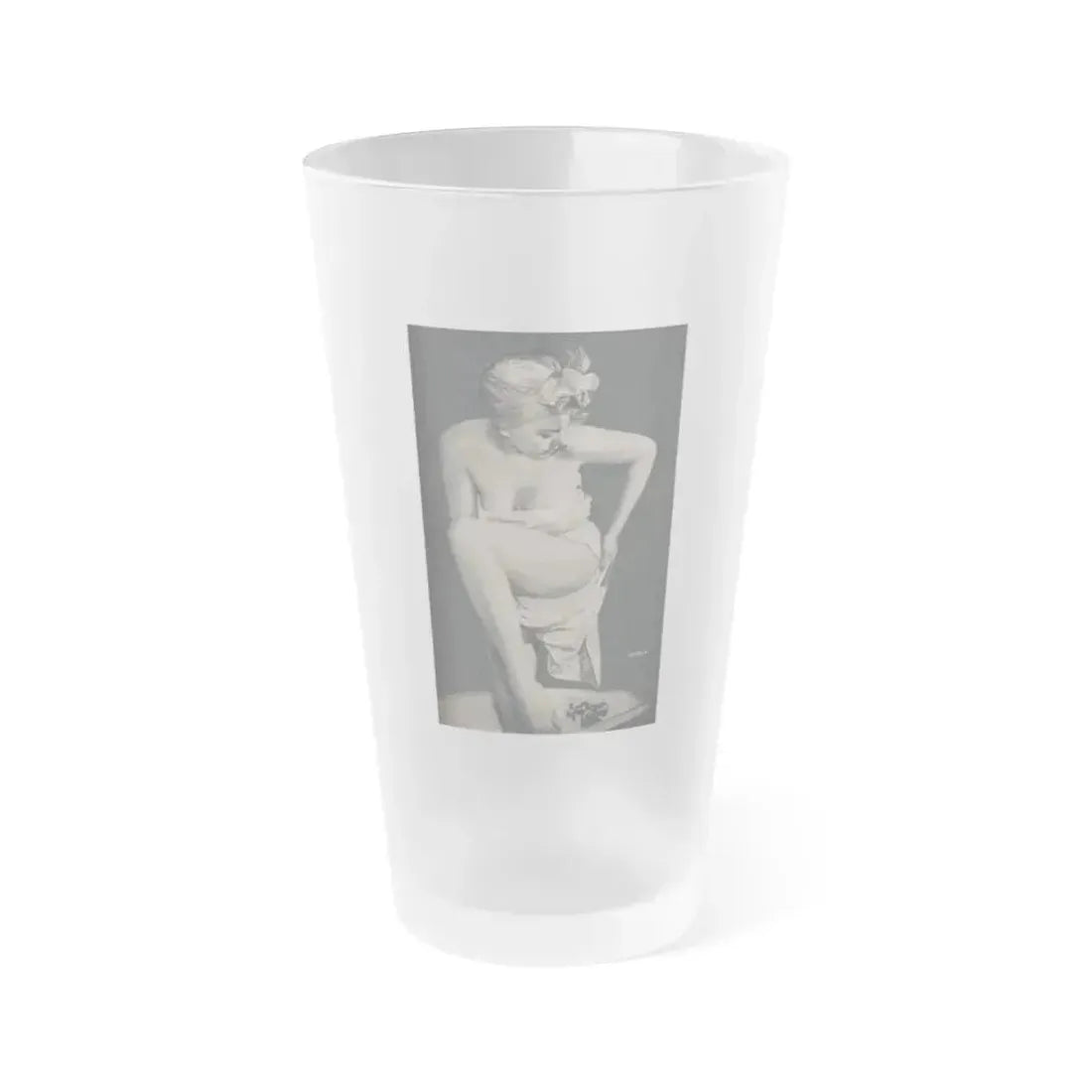 Barbara Nichols #423 - Page 4 of 6 with, 1 B&W Photo from PHOTO Digest Mag. Nov. '53 (Vintage Female Icon) Frosted Pint Glass 16oz 16oz Frosted - Go Mug Yourself