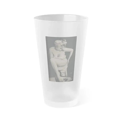 Barbara Nichols #423 - Page 4 of 6 with, 1 B&W Photo from PHOTO Digest Mag. Nov. '53 (Vintage Female Icon) Frosted Pint Glass 16oz 16oz Frosted - Go Mug Yourself