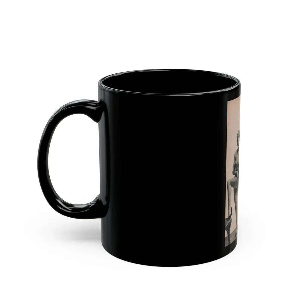 Barbara Nichols #424 - Page 5 of 6 with, 2 B&W Photos & Caption from PHOTO Digest Mag. Nov. '53 (Vintage Female Icon) Black Coffee Mug - Go Mug Yourself