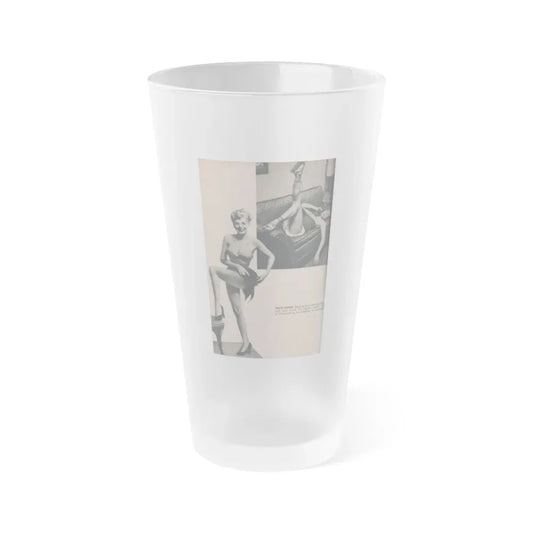 Barbara Nichols #424 - Page 5 of 6 with, 2 B&W Photos & Caption from PHOTO Digest Mag. Nov. '53 (Vintage Female Icon) Frosted Pint Glass 16oz 16oz Frosted - Go Mug Yourself