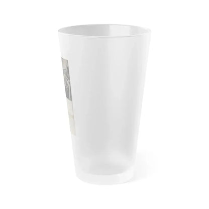 Barbara Nichols #424 - Page 5 of 6 with, 2 B&W Photos & Caption from PHOTO Digest Mag. Nov. '53 (Vintage Female Icon) Frosted Pint Glass 16oz - Go Mug Yourself