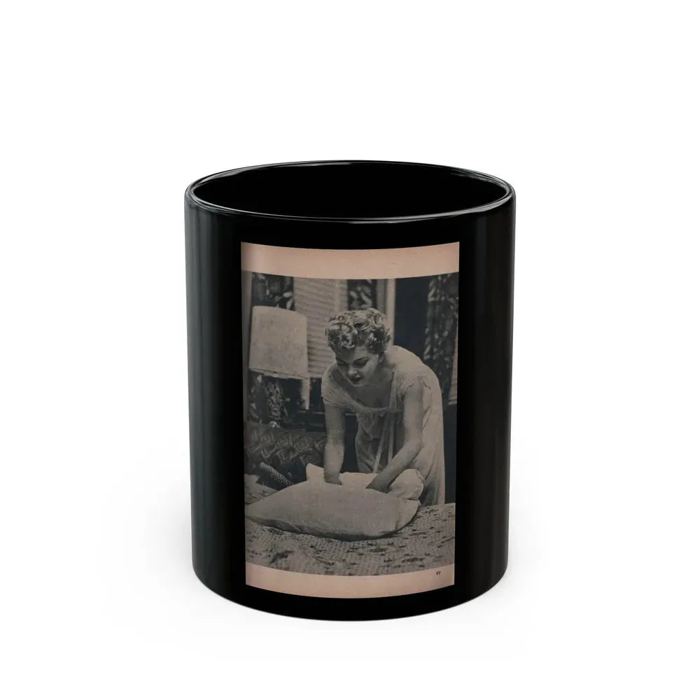 Barbara Nichols #425 - Page 6 of 6 with, 1 B&W Photo from PHOTO Digest Mag. Nov. '53 (Vintage Female Icon) Black Coffee Mug 11oz - Go Mug Yourself