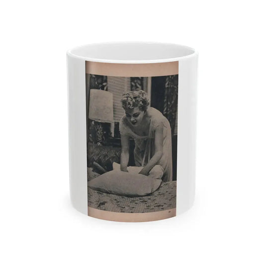 Barbara Nichols #425 - Page 6 of 6 with, 1 B&W Photo from PHOTO Digest Mag. Nov. '53 (Vintage Female Icon) White Coffee Mug 11oz - Go Mug Yourself