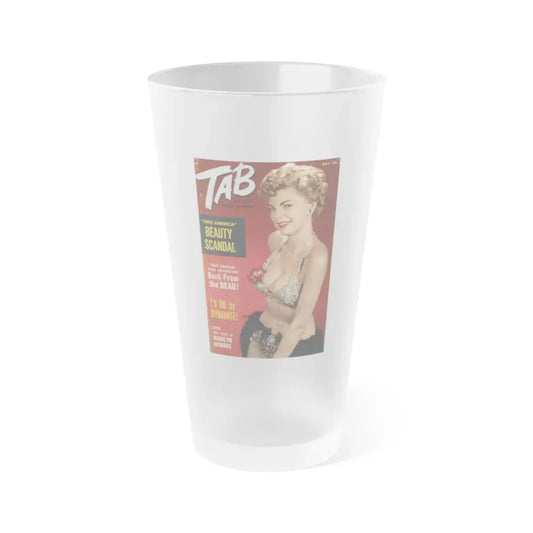 Barbara Nichols #430 - Barb on Cover in Color of TAB Digest Mag. May '53 (Vintage Female Icon) Frosted Pint Glass 16oz 16oz Frosted - Go Mug Yourself