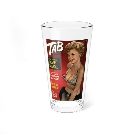 Barbara Nichols #430 - Barb on Cover in Color of TAB Digest Mag. May '53 (Vintage Female Icon) Pint Glass 16oz 16oz - Go Mug Yourself