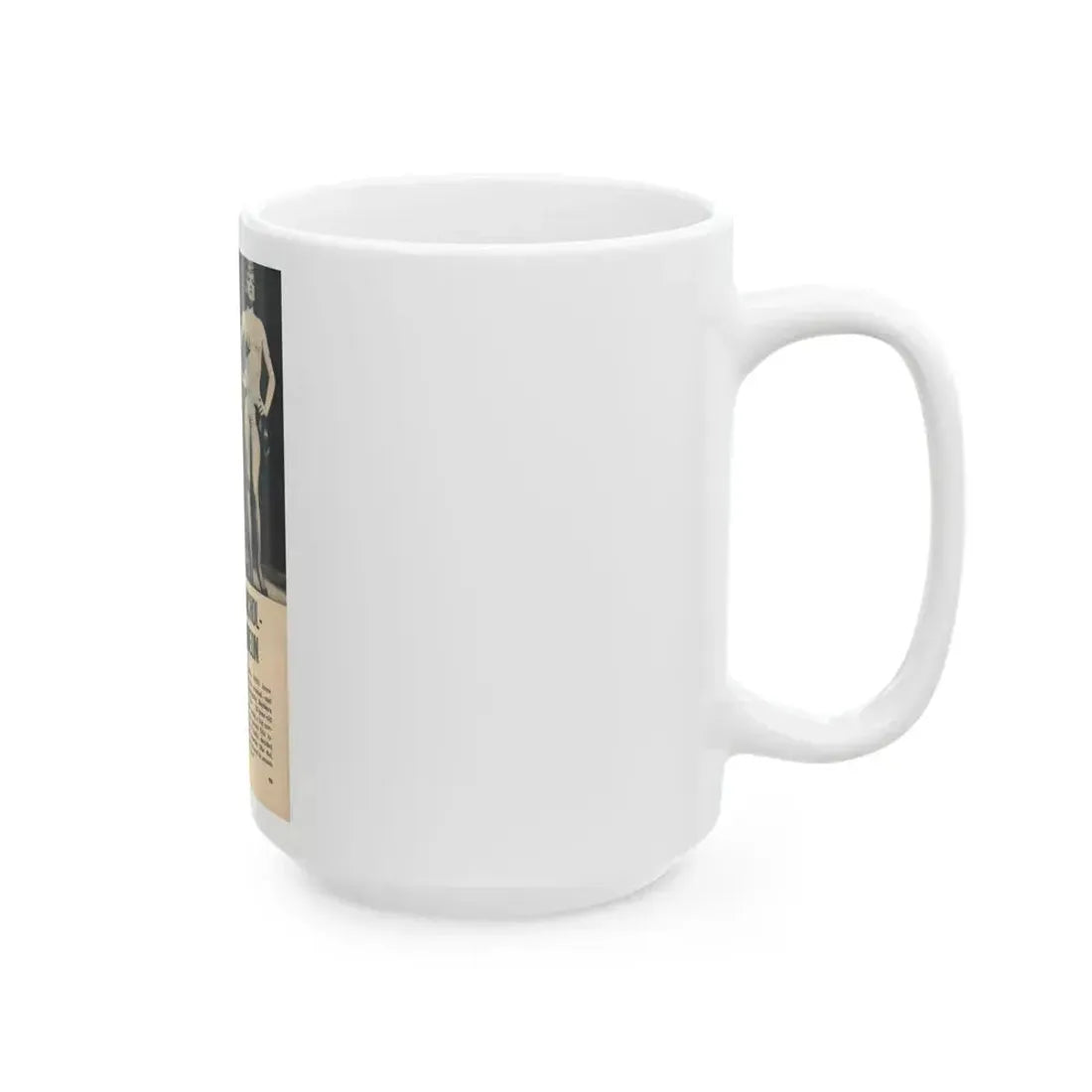 Barbara Nichols #431 - Barb on Page 93 with 1, Caption 2 B&W Pics & 1 Brief Article from TAB Digest Mag. May '53 (Vintage Female Icon) White Coffee Mug - Go Mug Yourself